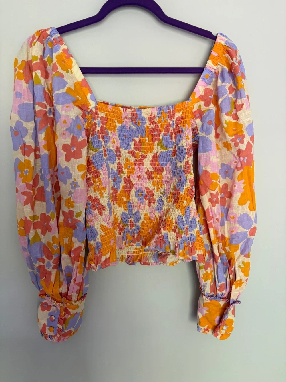 Free People smocked square